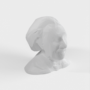 Busto/Escultura de Albert Einstein de baja poli