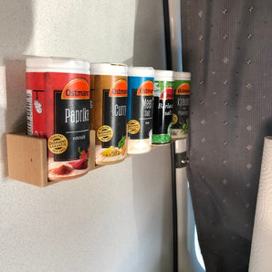 Práctica estantería para especias para cámper y cocina