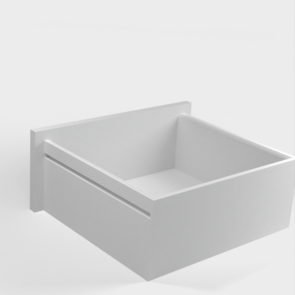 Organizador de baño de diseño con cajón y espacio lateral para discos de algodón