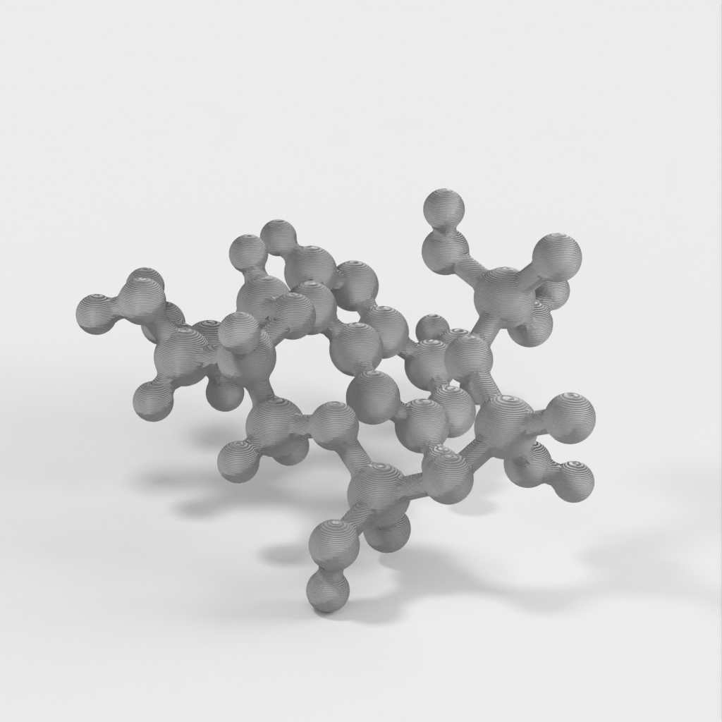 Modelo molecular - ATP (trifosfato de adenina) - Modelo a escala atómica
