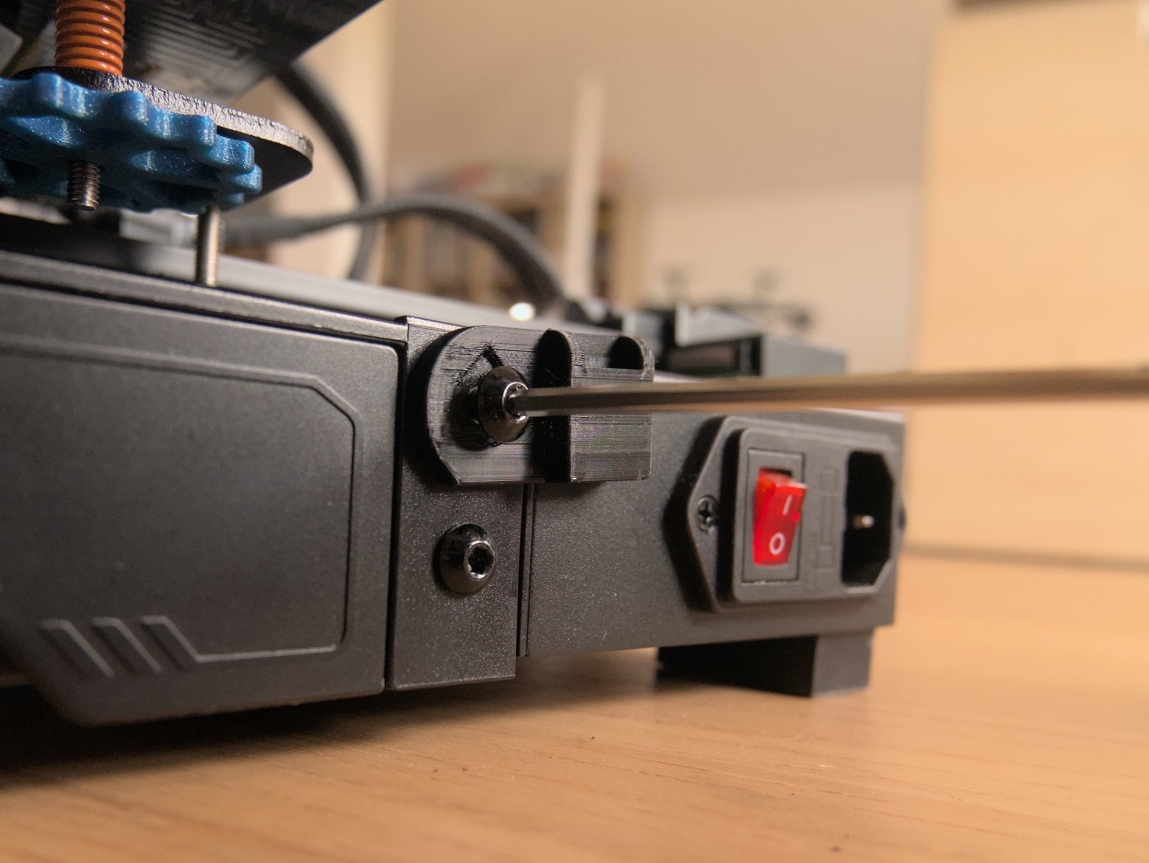 Soporte de cable de alimentación para Ender 2 Pro