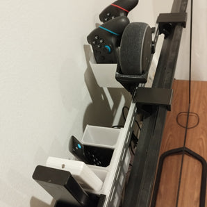 Soporte superior para mando a distancia de TV con carril DIN