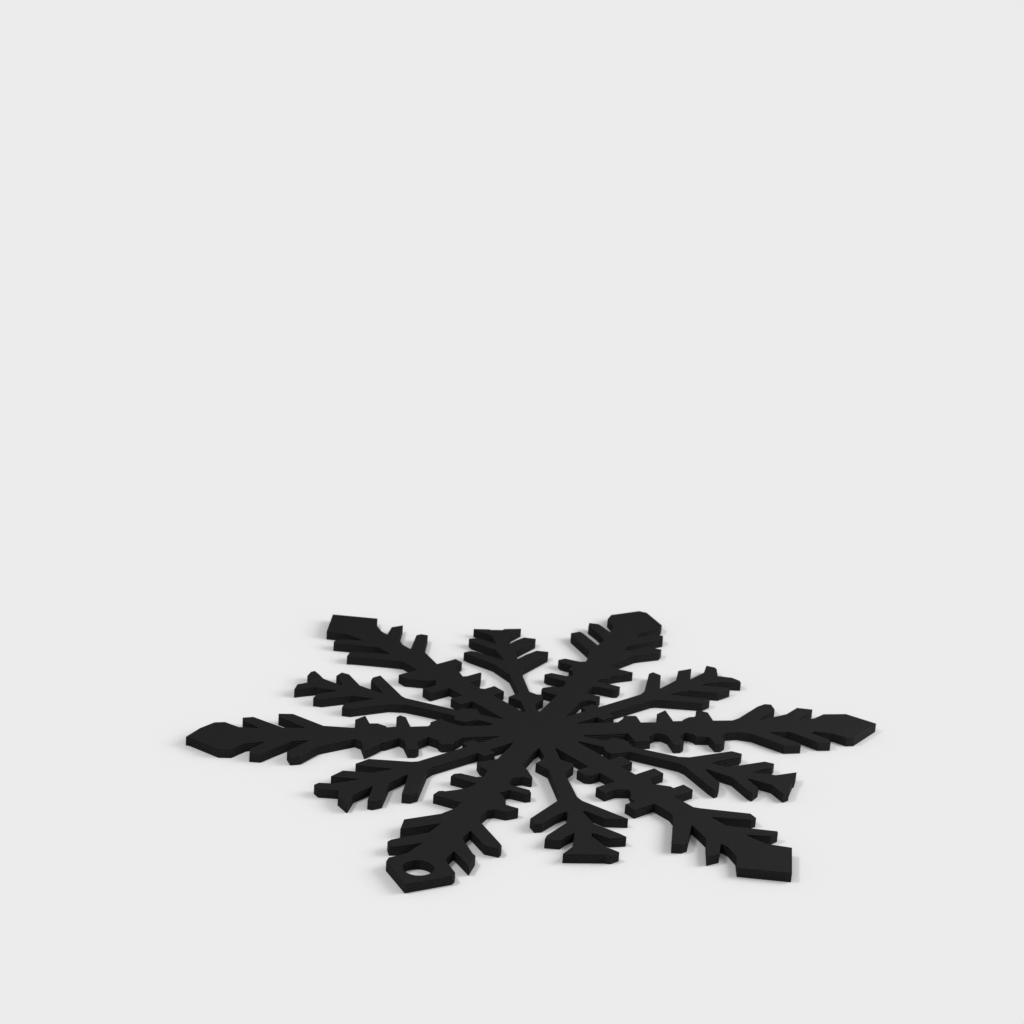 Adorno de árbol de Navidad con copos de nieve