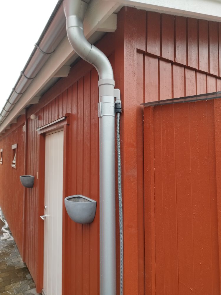 Colector de agua de lluvia paramétrico para canalones