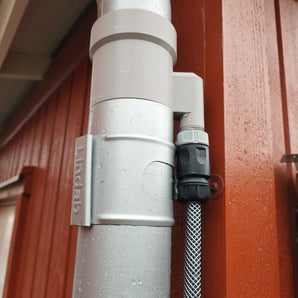 Recogedor de agua de lluvia para canalones - Conector de manguera de 1/2"