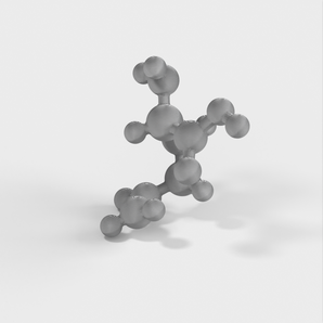 Modelo molecular - Glutamina - Modelo a escala atómica