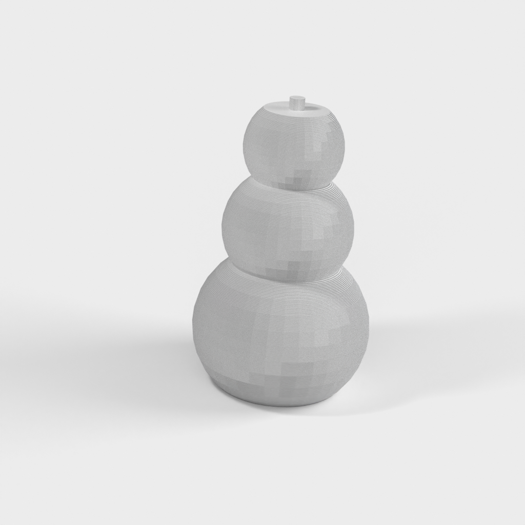 Muñeco de nieve con cabeza de muñeco de nieve