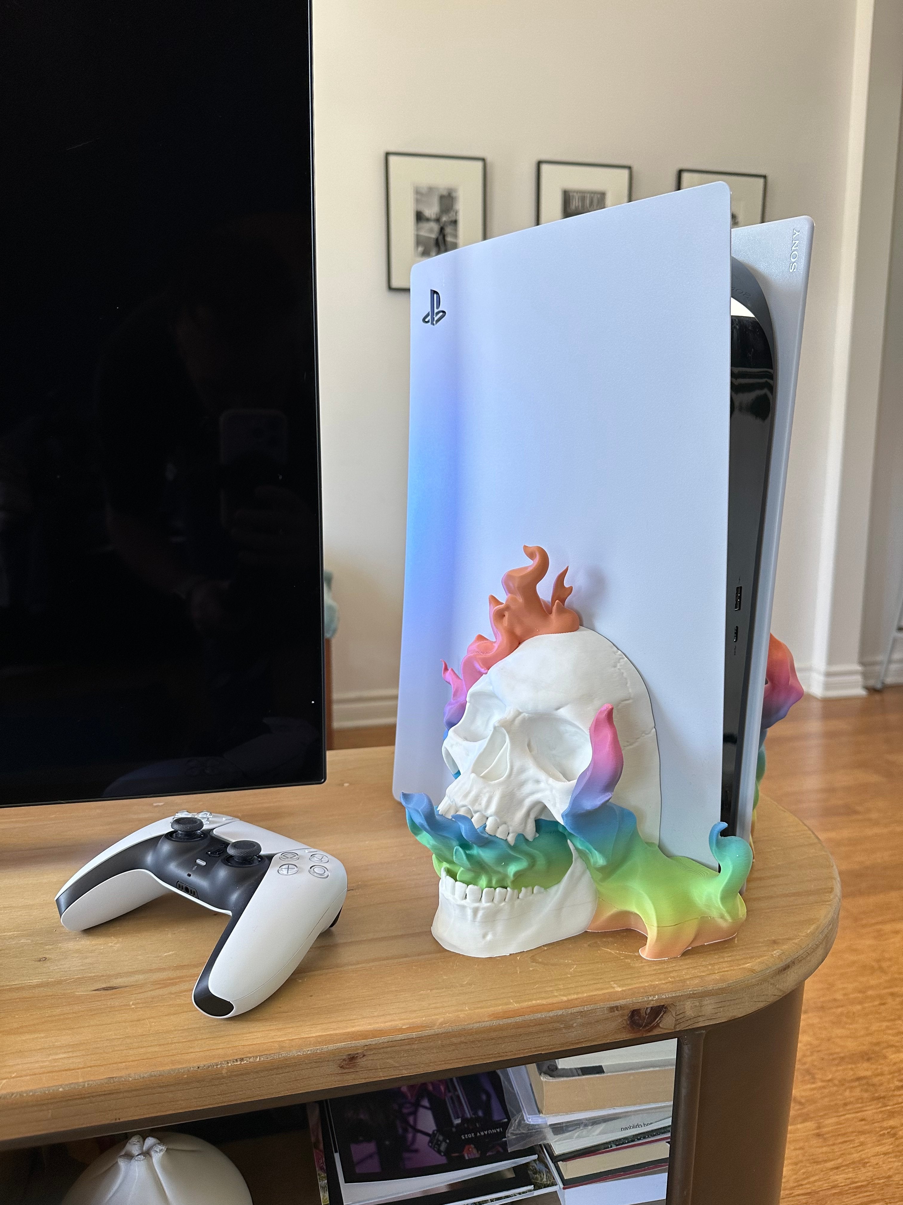 Soporte único de calavera para PlayStation 5 Edición de disco