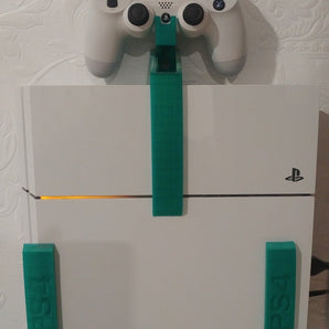 Montaje en pared para PS4 con soporte para controlador