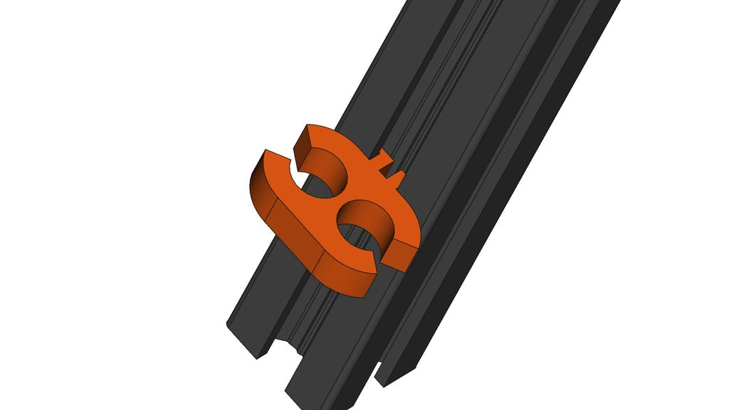 Soporte de cable doble (8 mm de diámetro) para extrusión 2020