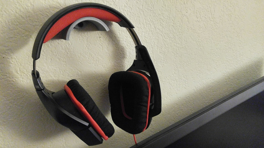 Soporte de pared para auriculares y cables