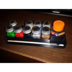Bandeja organizadora para pinturas de modelismo, pegamentos y pinceles