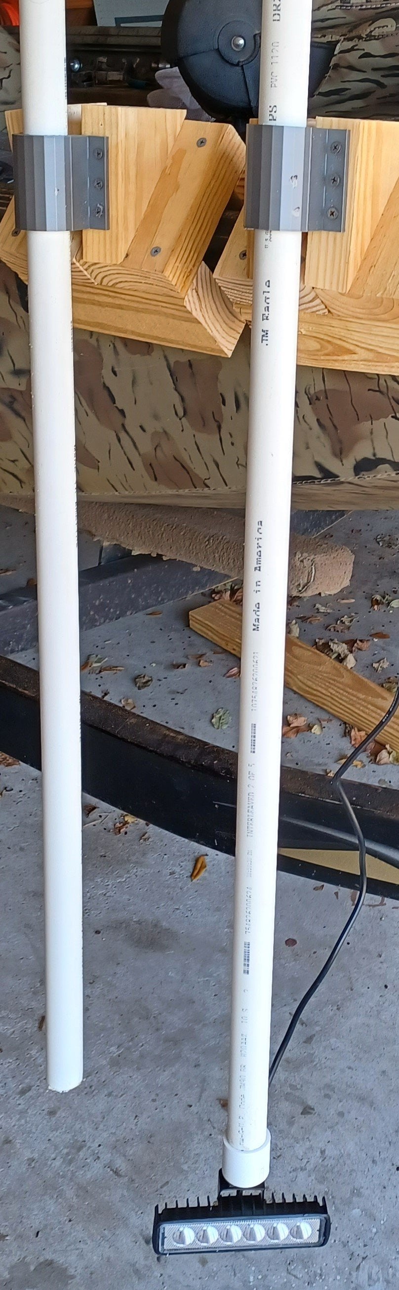 Soporte de montaje de lámpara LED para barco para PVC de 1 pulgada