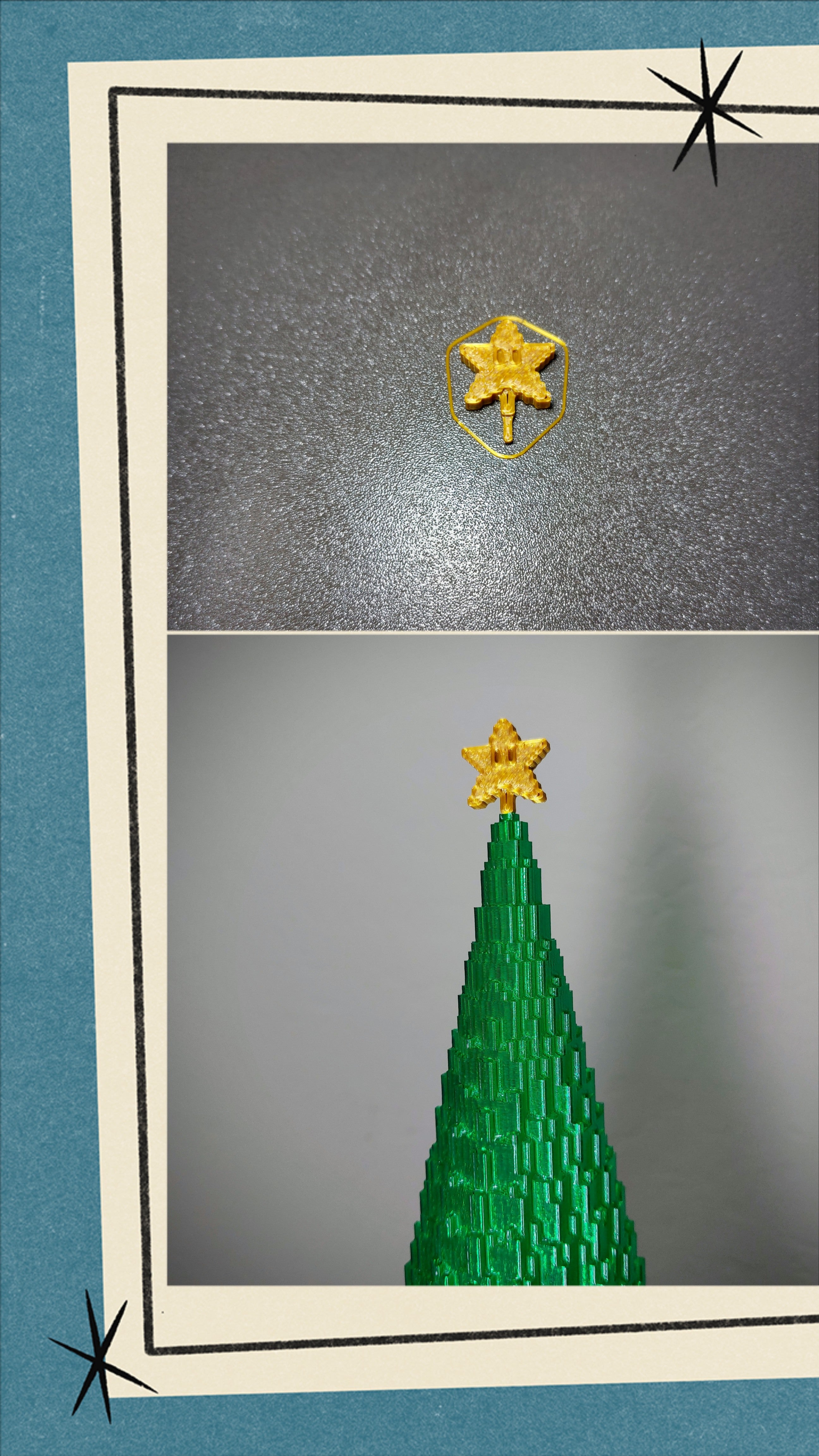 Árbol de Navidad de píxeles grandes con portavelas LED Tealight
