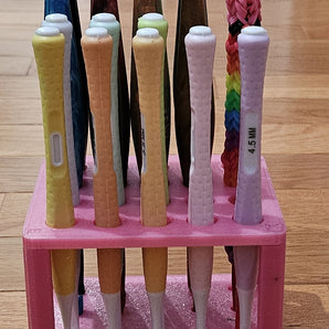 Soporte para agujas de crochet