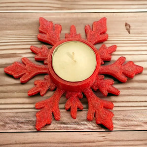 Elegante candelabros navideños para velas de té y decoración de mesa