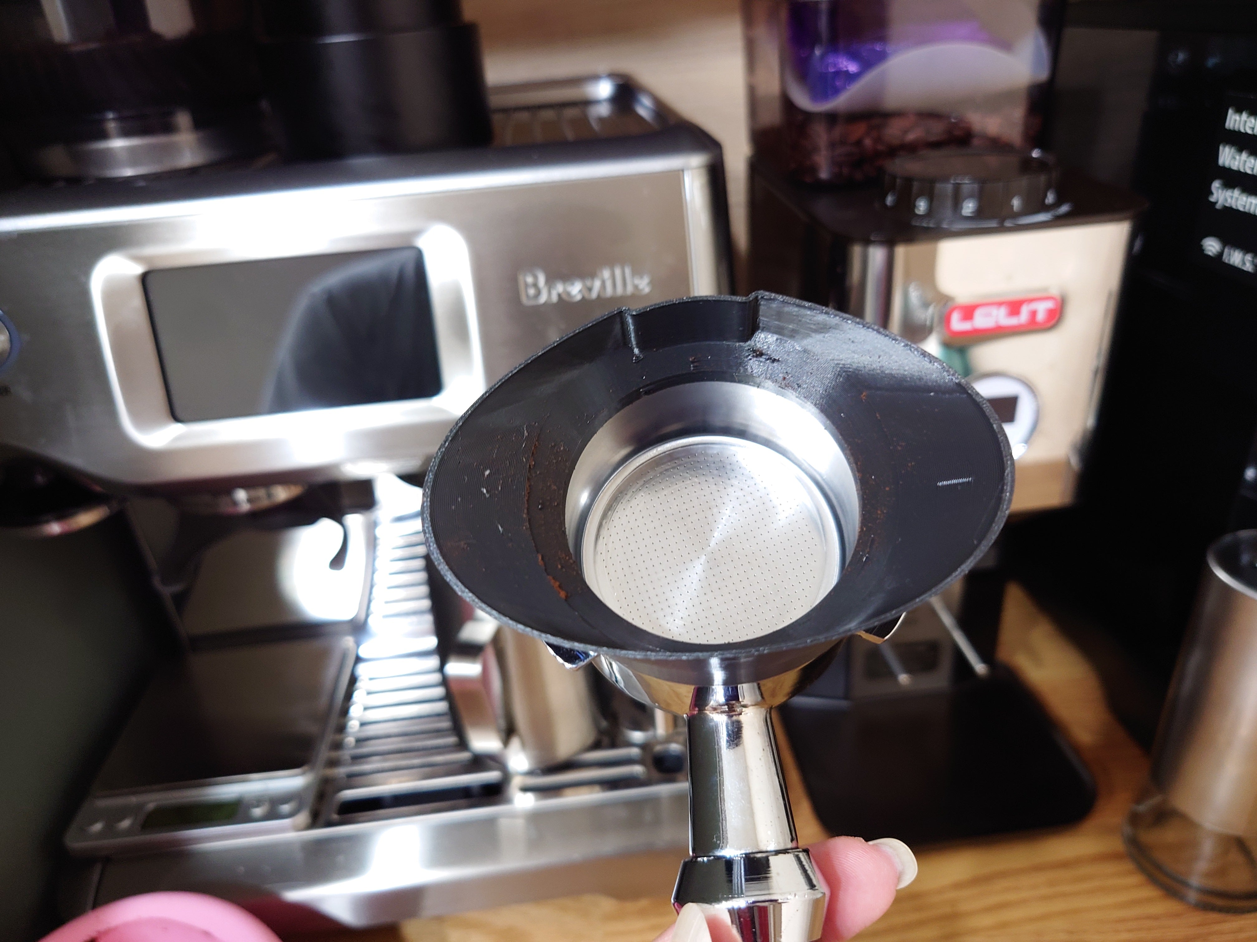 Embudo de dosificación de 54 mm para portafiltro Lelit PL72 y Breville