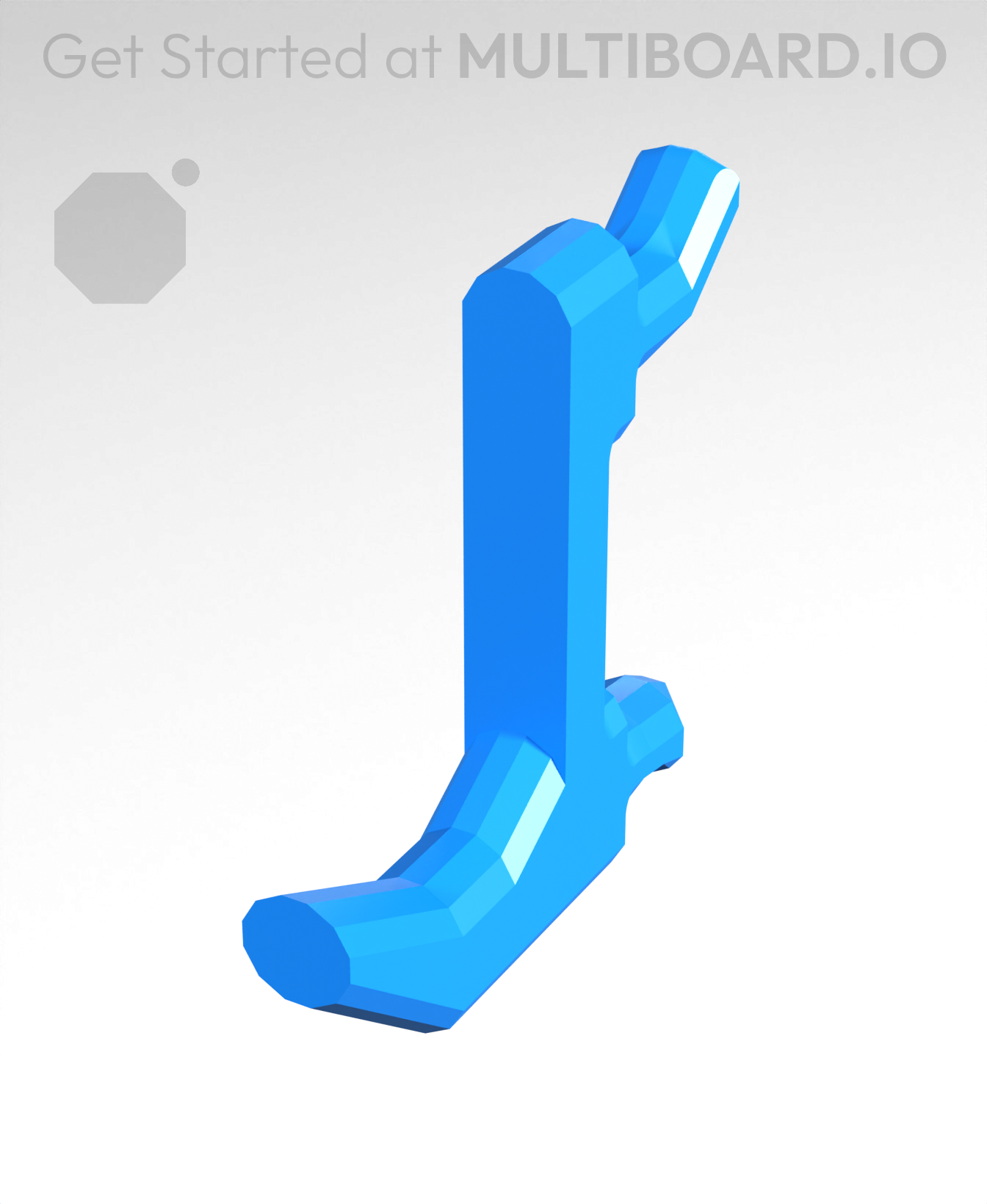 Gancho de clic para tablero perforado Multiboard de 20 mm