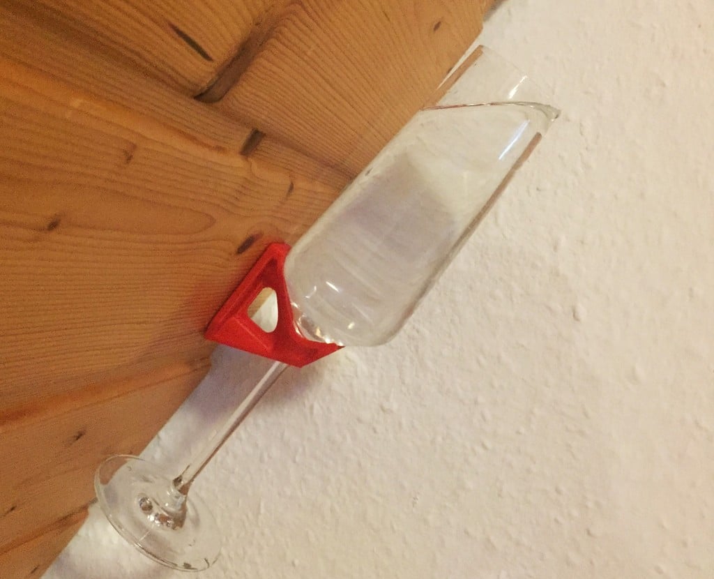 Elegante soporte para copas de champán para montaje en pared