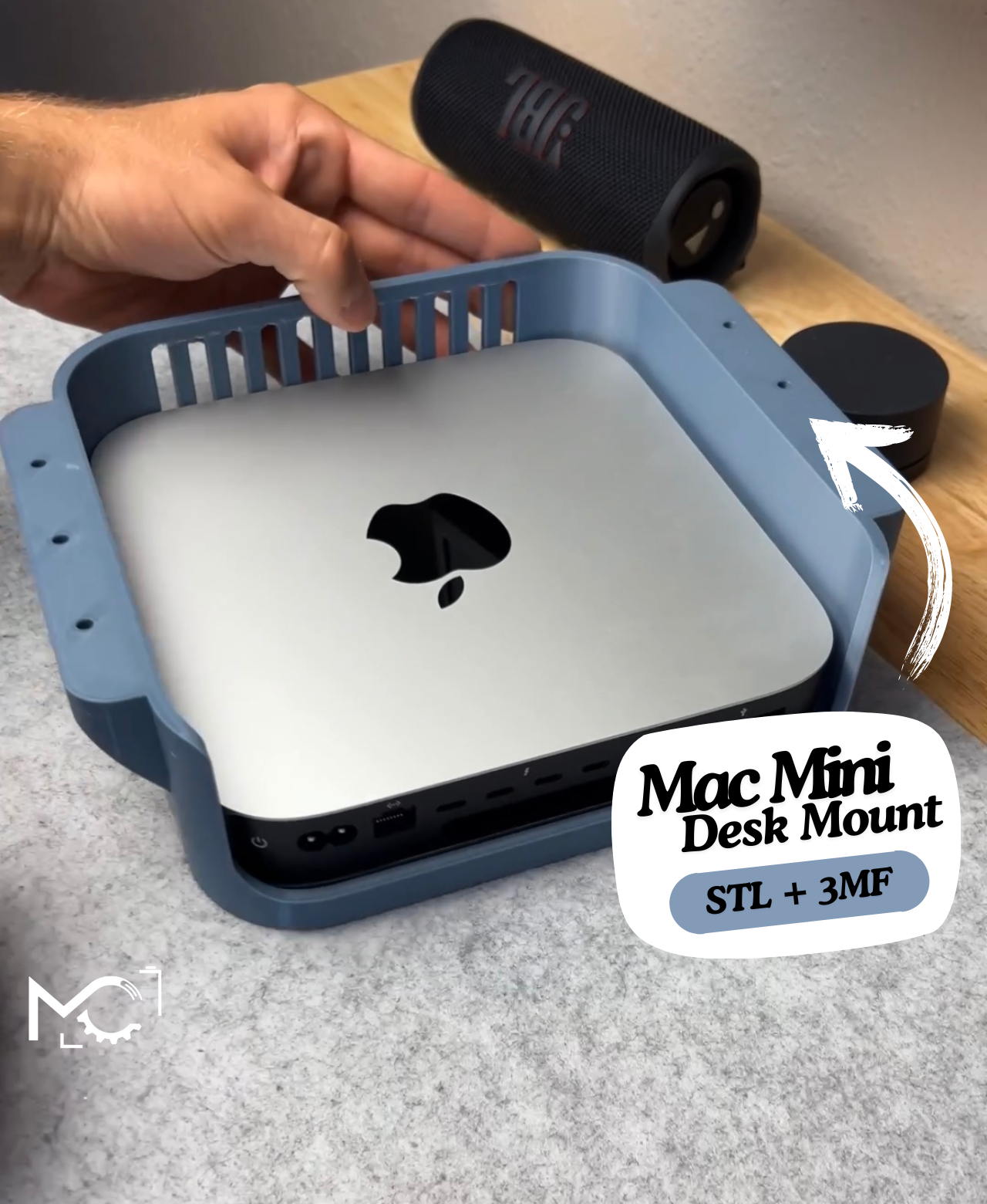 Soporte para Mac Mini debajo del escritorio