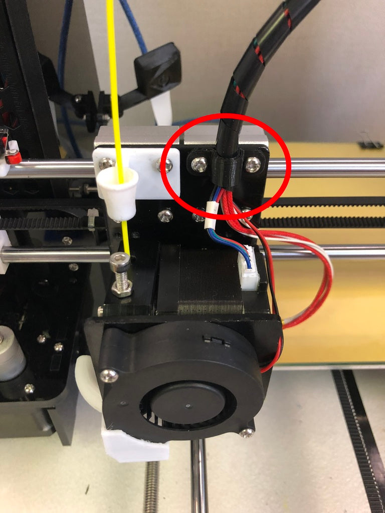 Anet A8 - Fijación de cable para Hot End