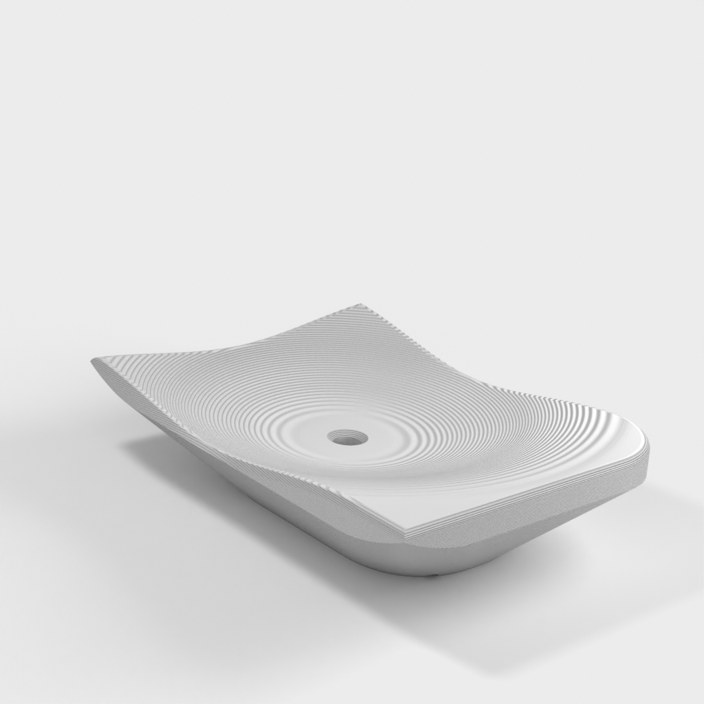 Jabonera minimalista mejorada para barras de jabón curvas v1.1
