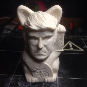 'Gato Trump: divertida estatua del gato y Trump'