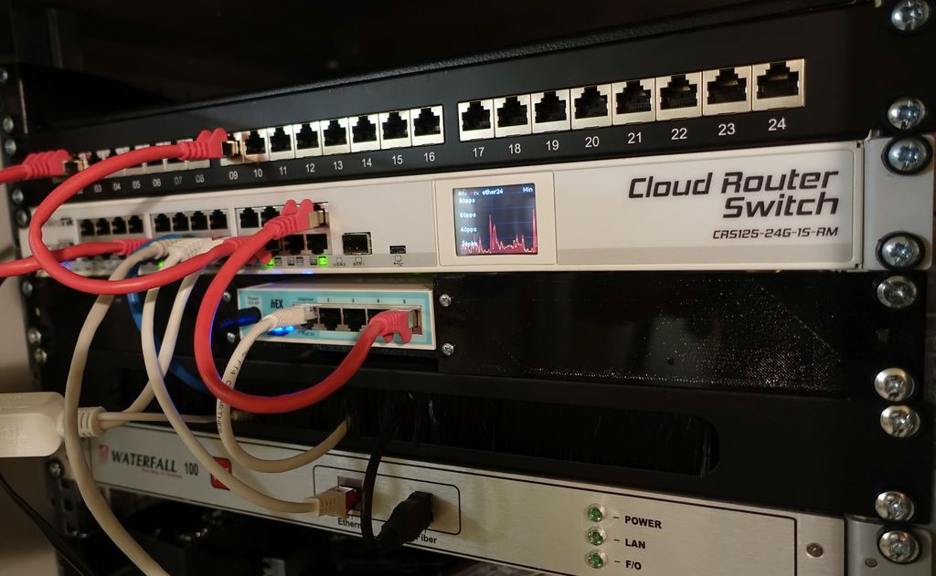 Montaje en rack de 19 pulgadas MikroTik hEX (S)