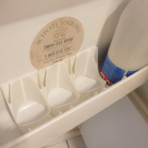 Soporte para botellas y vasos para puerta de frigorífico