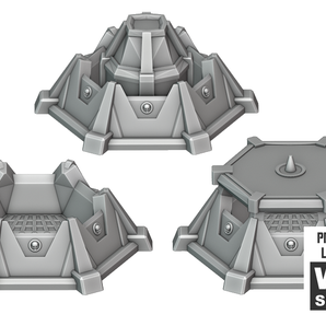 Pequeñas fijaciones circulares para terreno de Warhammer 40k