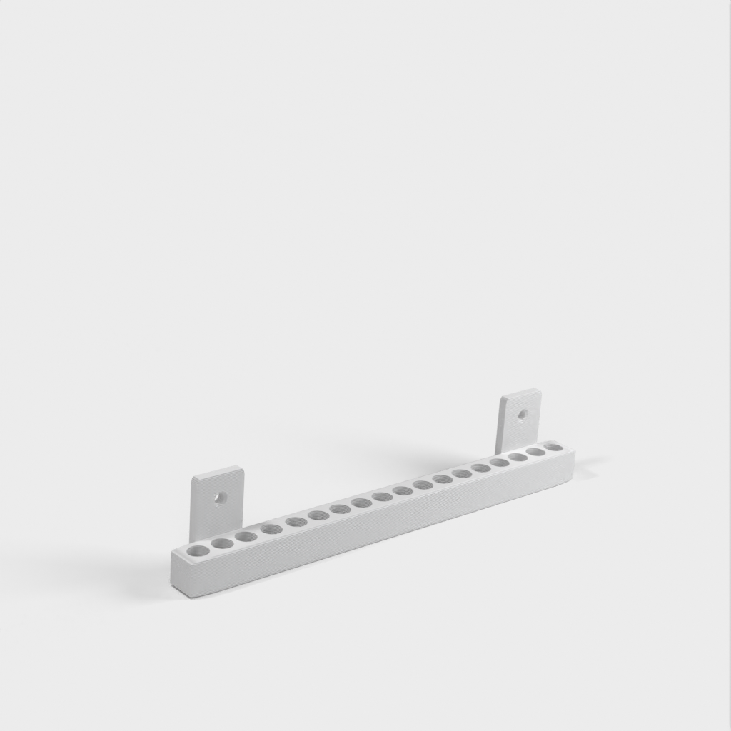 Portapuntas de destornillador de pared con orificios de 8 mm