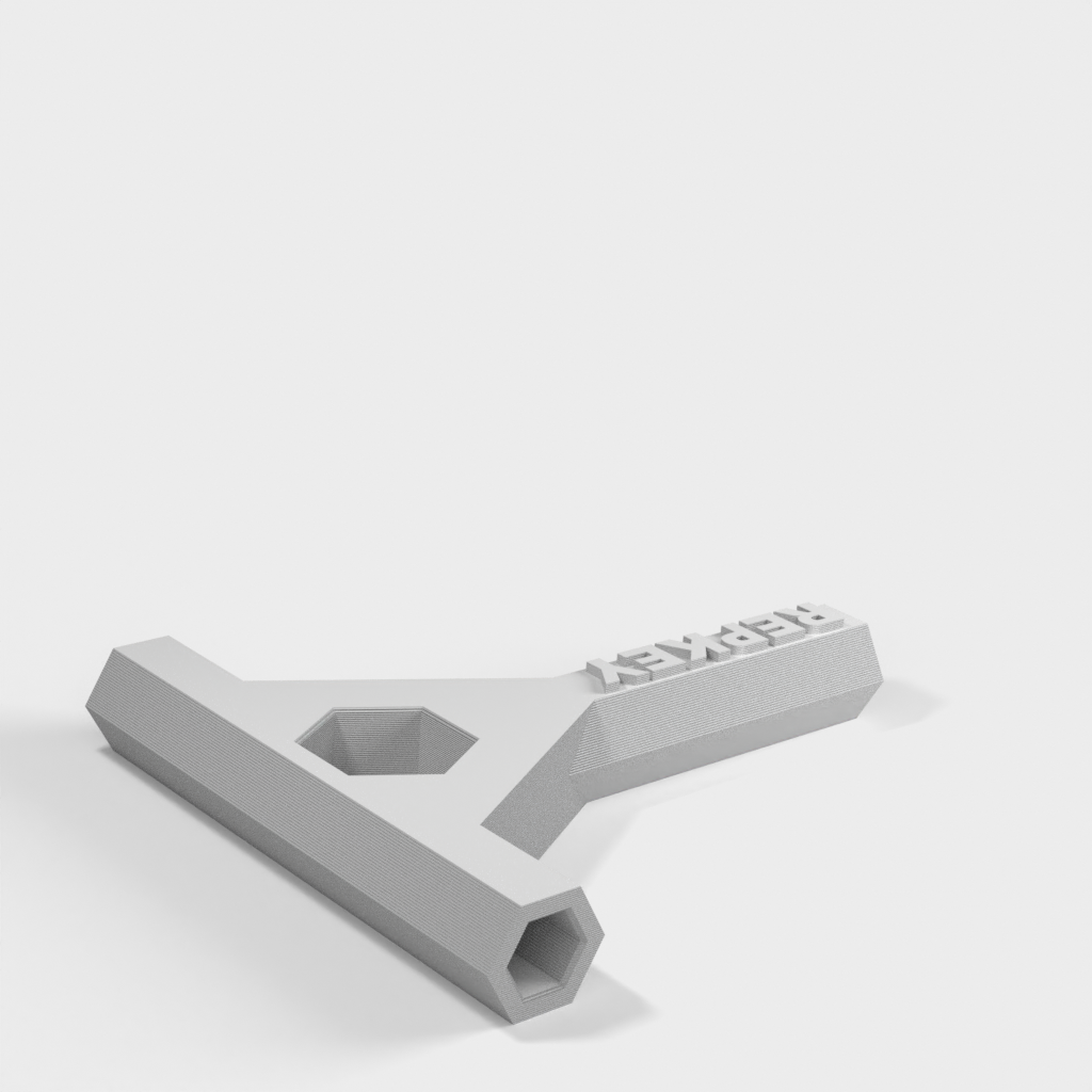RepRap Prusa Mendel RepKey: llave impresa en 3D y destornillador con herramienta para tuerca M8