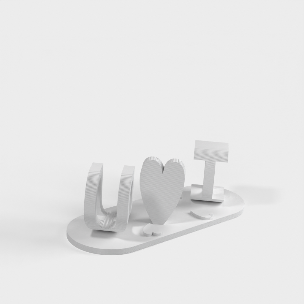 Soporte de exhibición personalizado con ilusión de letras Ambigram 3D