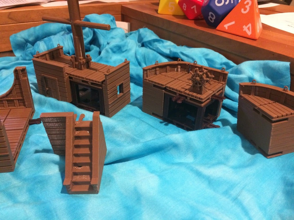 Miniatura de barco de 28 mm, PARTE 2: Cubiertas elevadas