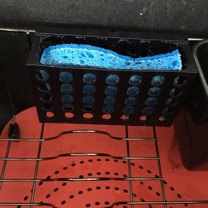 Práctico soporte para esponjas para fregadero de cocina
