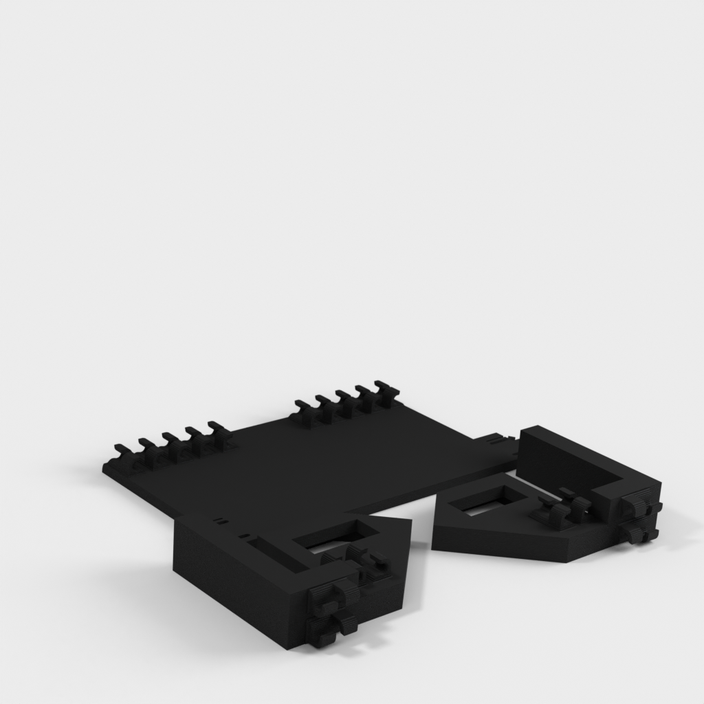Soporte para concentrador USB de 7 puertos con gestión de cables y montaje en mesa
