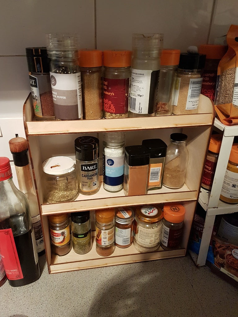 Elegante estante para especias para la cocina