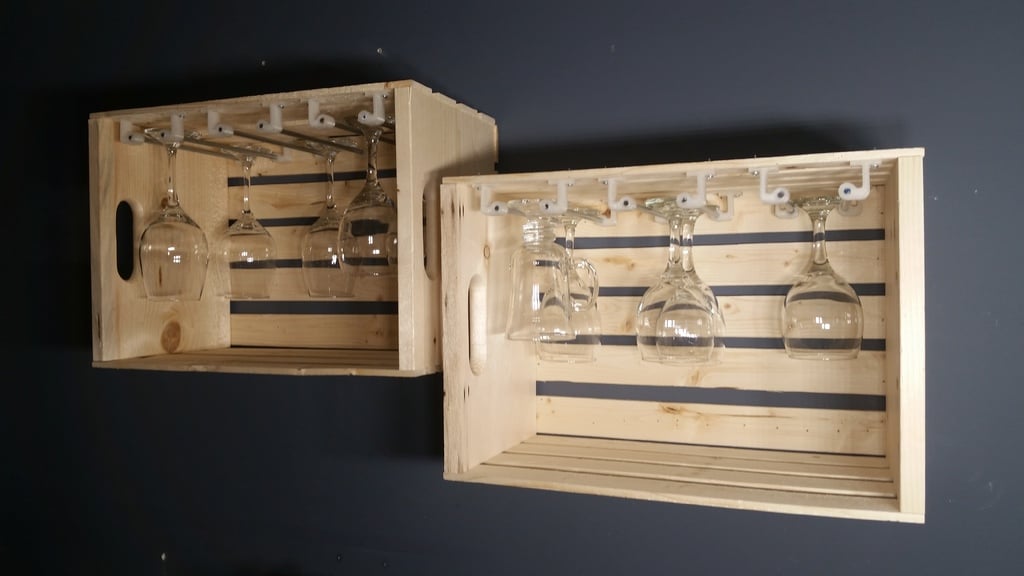 Soporte para copas de vino flexible para montaje debajo de armarios