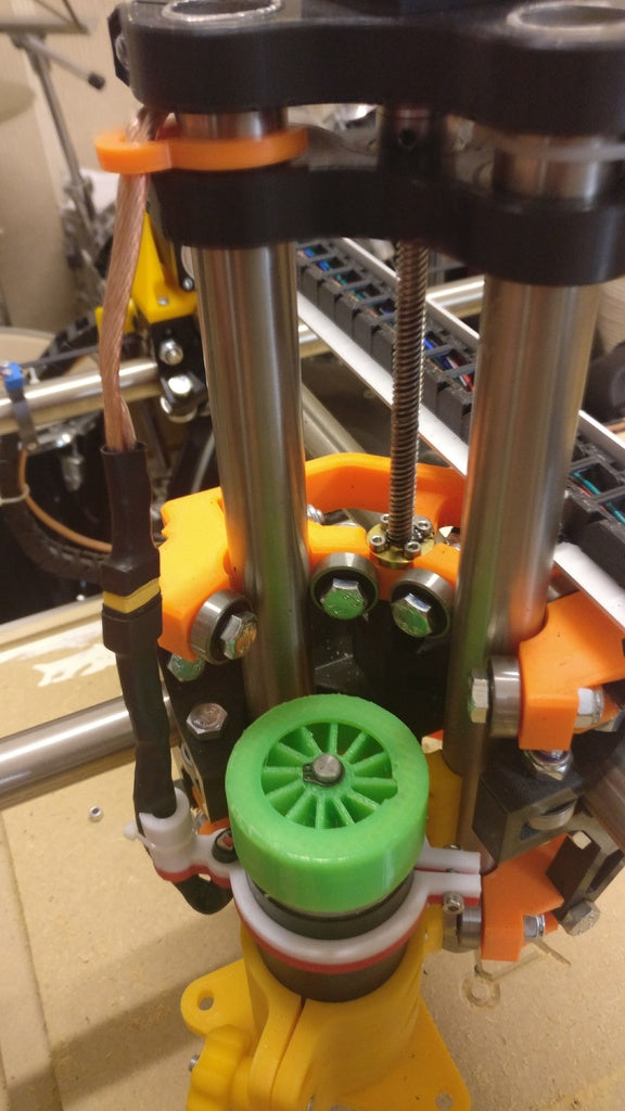 Ventilador de repuesto y gestión de cables para husillo MPCNC de 500 W y 52 mm