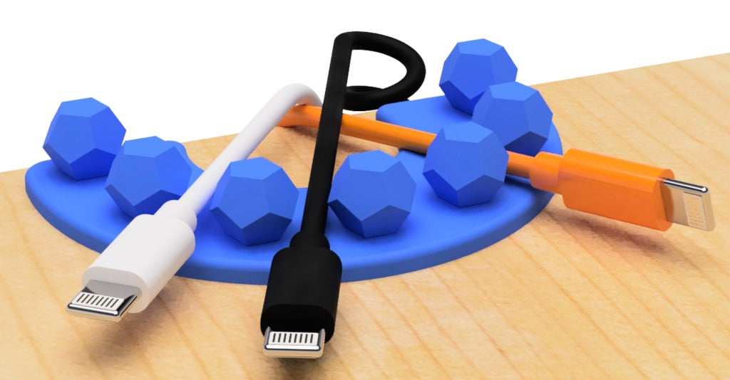 Soporte de cable USB (Dodecaedro regular)