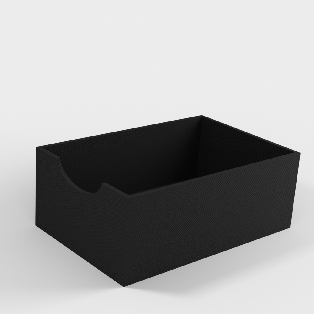 Caja grande para almacenamiento/organización en el baño.