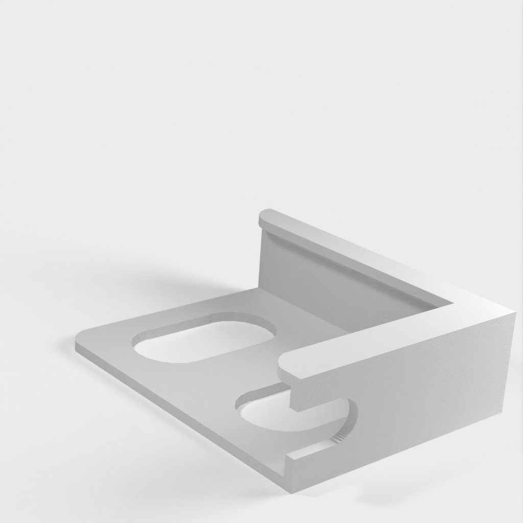 Soporte de pared para iPad mini de dos partes con ganchos