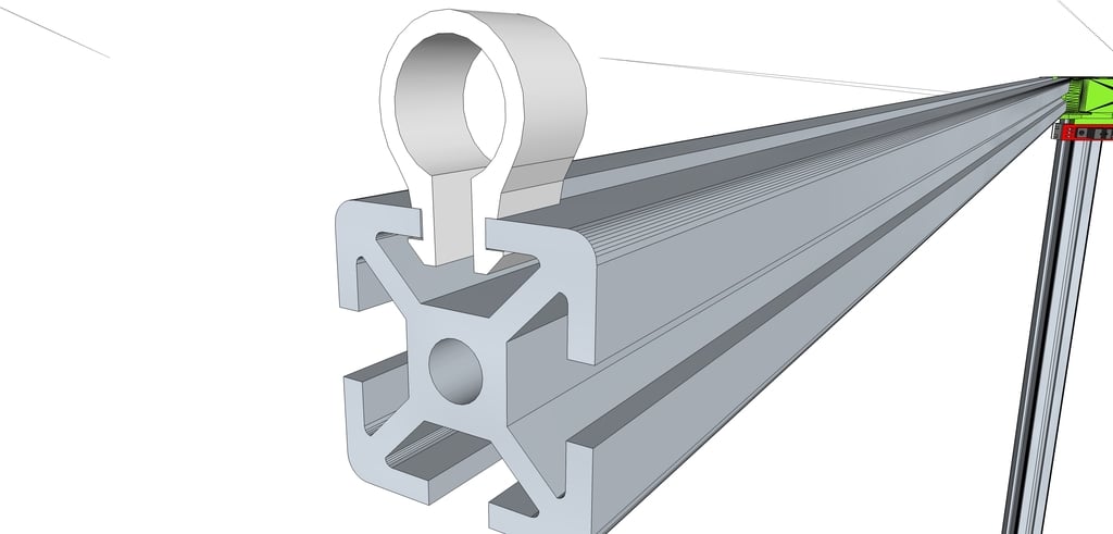 Soporte de cable para extrusiones de aluminio de 20x20 mm