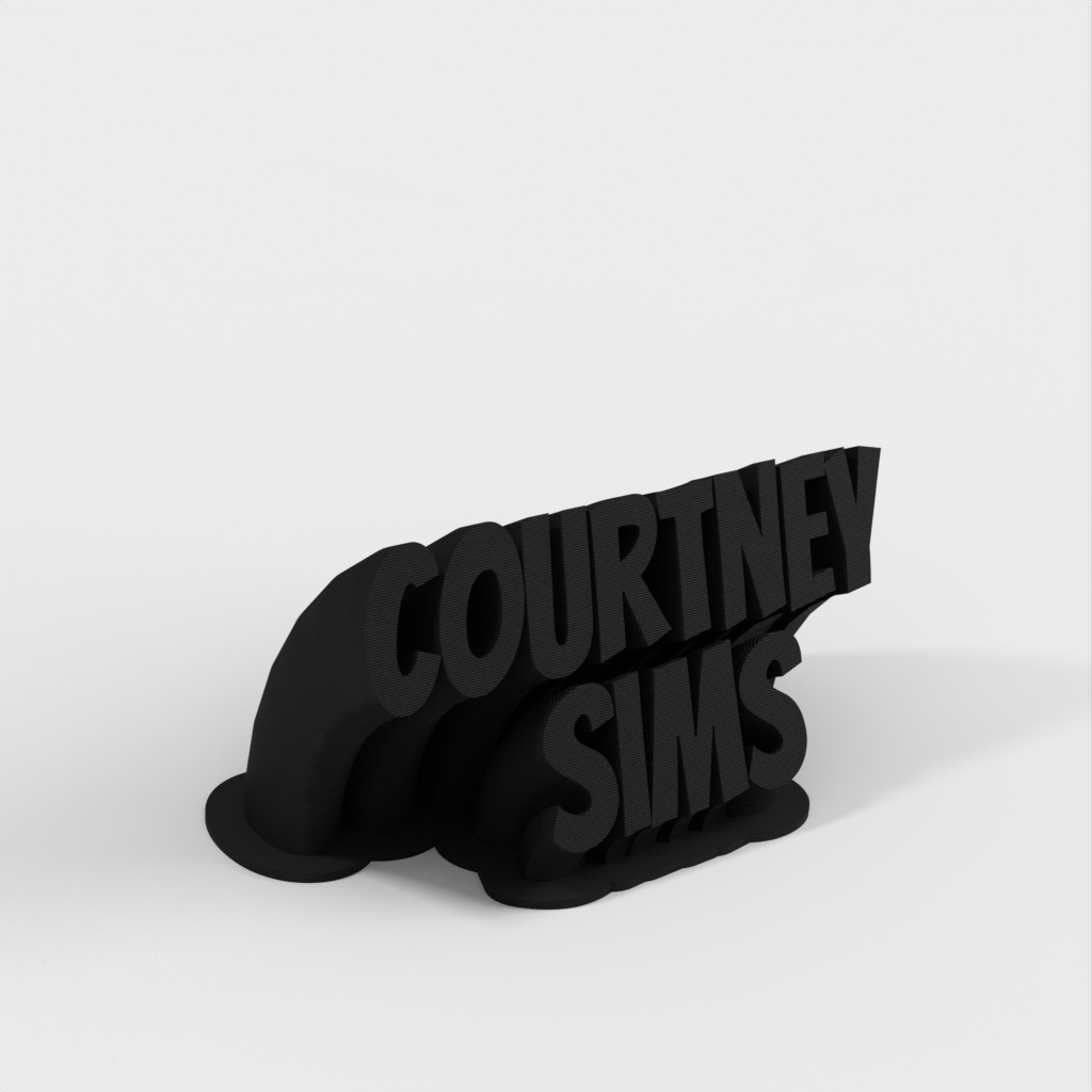 Placa identificativa personalizada de Courtney Sims