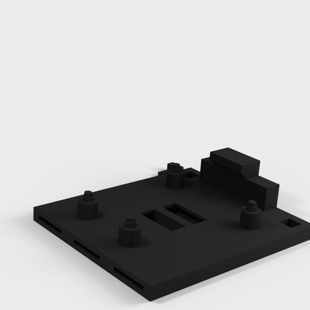 Placa de montaje Arduino Mega 2560 R3 imprimible en 3D con cubierta opcional