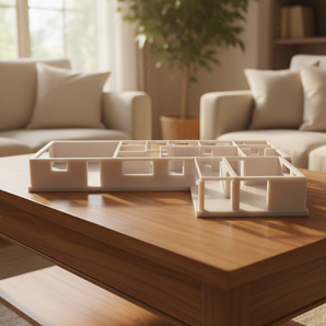 Casa impresa en 3D a partir de un plano