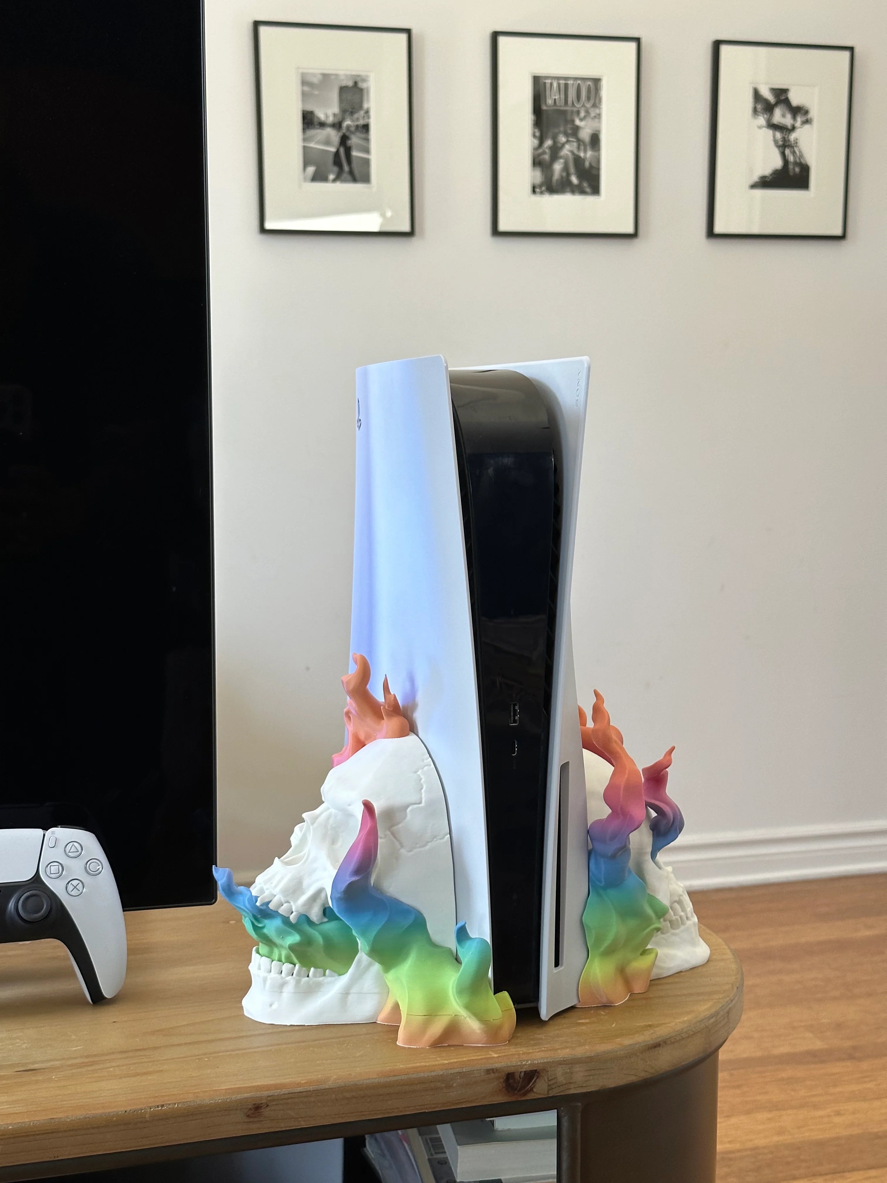 Soporte único de calavera para PlayStation 5 Edición de disco
