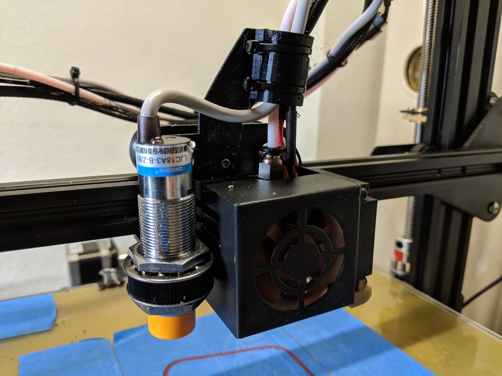 Montaje ABL para CR-10 y Ender 3 con guía de cables y alivio de tensión