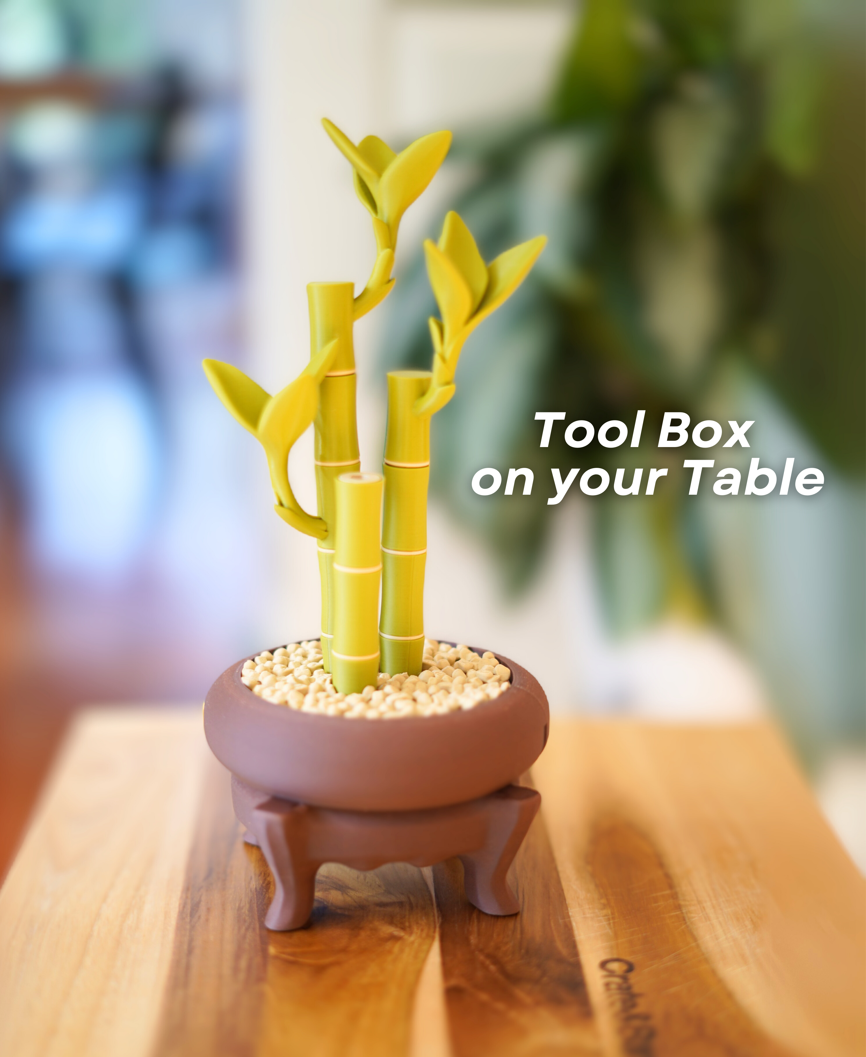 Bamboo Bits: Almacenamiento de herramientas elegante para el escritorio