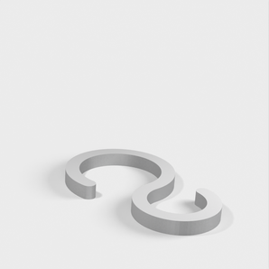 Ganchos en S OpenSCAD personalizables para baño y cocina